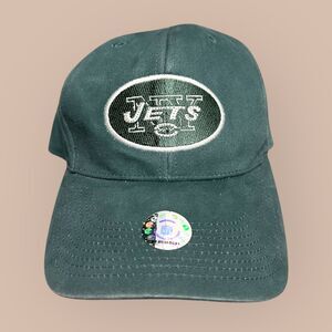 Vtg 90s Logo 7 NFL New York Jets Adjustable Dad Hat